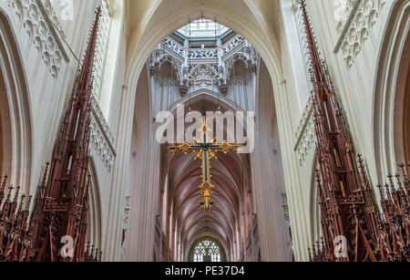 ANVERS, BELGIQUE - août 03, 2014 : l'intérieur et les détails architecturaux de Notre Dame d'Anvers cathédrale, le 3 août 2014, à Anvers, Belgique Banque D'Images