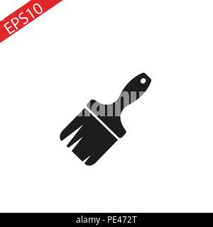 L'icône pinceau dans un style plat isolé sur fond. Pinceau page icône Symbole pour votre web site design logo icône Pinceau, Pinceau, icône Vector illustration Illustration de Vecteur