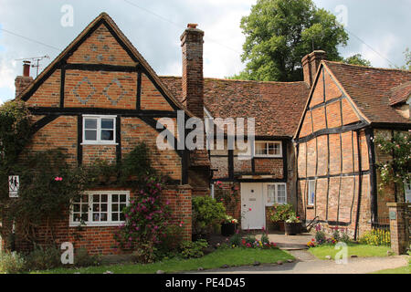 Vieilles Poutres Cottage, Turville, (utilisé comme le presbytère, au vicaire de Dibley) Buckinghamshire Banque D'Images