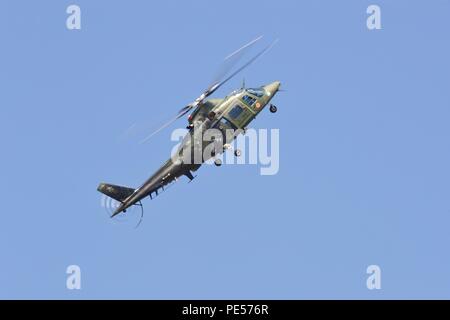 La composante aérienne belge - Agusta A109BA et d'attaque légère reconnaissance helicopter Hélicoptère de 1 à l'aile, Beauvechain Air Tattoo 2018 Banque D'Images