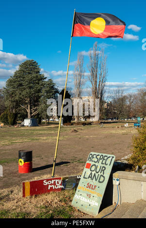 Canberra, Territoire de la capitale australienne, Australie.11 juillet 2018. Ambassade tente autochtone.Jayne Russell/ Alamy Stock Photo Banque D'Images