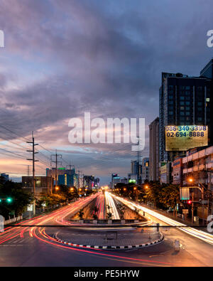 Bangkok Light Trails Banque D'Images