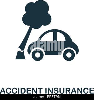 L'icône de création d'assurance accident. Élément simple illustration. Concept d'assurance accident de l'assurance conception symbole collection. Peut être utilisé pour mob Illustration de Vecteur
