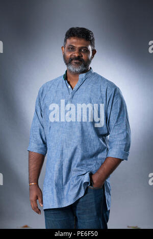 Edinburgh, Royaume-Uni. 13 août, 2018. Jude Ratnam, réalisateur du Sri Lanka, à l'Edinburgh International Book Festival. Edimbourg, Ecosse. Photo par Gary Doak / Alamy Live News Banque D'Images