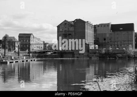 Usine abandonnée, Tewkesbury Banque D'Images