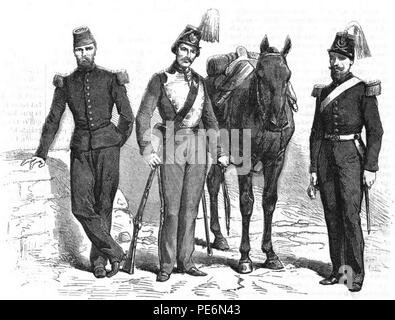 Armée de la République argentine - Cavalerie et artillerie. Banque D'Images