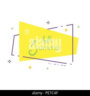 Hello Summer banner. Vector illustration. Illustration de Vecteur
