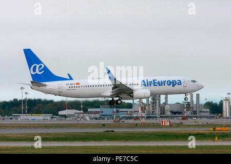 Air Europa, Boeing 737-800 Next Gen a photographié à l'aéroport de Malpensa, Milan, Italie Banque D'Images