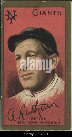 Arlie Latham, New York Giants, portrait carte de base-ball Banque D'Images