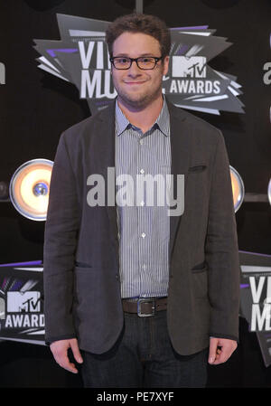 Seth Rogen au 2011 MTV Video Music Awards lors de la Nokia Theatre de Los Angeles. Événement dans la vie d'Hollywood, Californie - Red Carpet Event, USA, Cinéma, Célébrités, photographie, Arts, Culture et divertissement, Célébrités, Mode Topix Meilleur de Hollywood, la vie, événement dans la vie d'Hollywood, Californie - Tapis rouge et en backstage, cinéma, télévision, célébrités, célébrités Musique Bestof , Arts, Culture et divertissement, vertical, une seule personne, la photographie, les trois quarts, enquête 2011 tsuni@Gamma-USA.com , Crédit Tsuni / USA, Banque D'Images