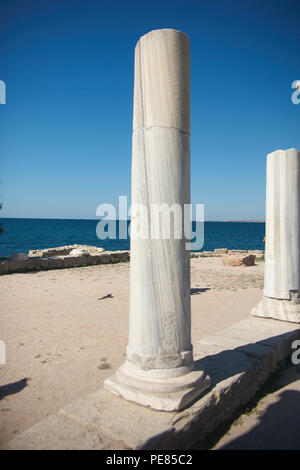 Hersonissos. Temple. les fouilles. Banque D'Images