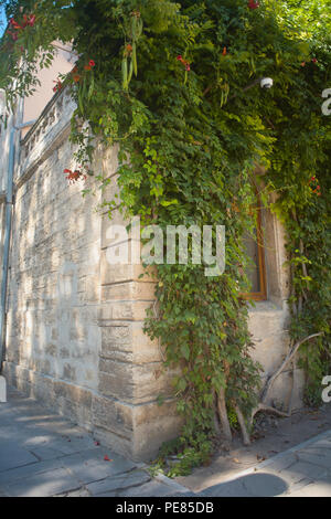 Hersonissos. Temple. les fouilles. Banque D'Images