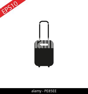 Rolling suitcase vector icône sur fond blanc.eps 10 Illustration de Vecteur