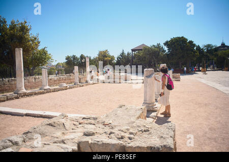 Hersonissos. Temple. les fouilles. Banque D'Images