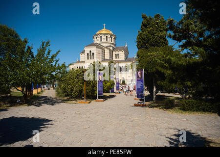 Hersonissos. Temple. les fouilles. Banque D'Images