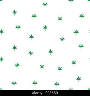 Modèle transparent avec feuille de marijuana. Arrière-plan de cannabis. Schéma peut être utilisé pour les dessins de tissu, papier peint, papier d'emballage. Vector illustration isolé. Illustration de Vecteur