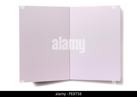 Plain White blank book pages ouvertes Banque D'Images