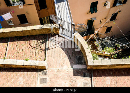 Gênes,Italie,image de la vieille ville. Banque D'Images