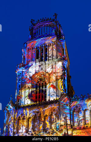 Spectacle à la cathédrale d'Orléans, Center-Val de Loire, France Banque D'Images