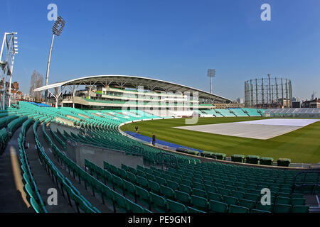 Vue générale du terrain de l'avant du Surrey CCC vs Middlesex CCC, Match amical de cricket au Kia Oval le 22 mars 2016 Banque D'Images