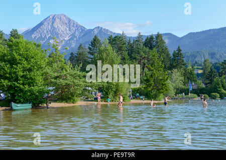 Lake Fakkar, Autriche - 27 juin 2018 : Le lac Fakkar sur Carinthie en Autriche Banque D'Images