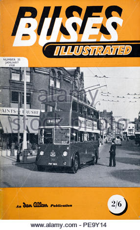 Les autobus illustré, vintage UK magazine mensuel à partir de 1958 Banque D'Images