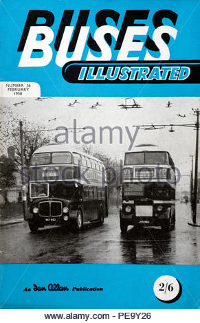 Les autobus illustré, vintage UK magazine mensuel à partir de 1958 Banque D'Images