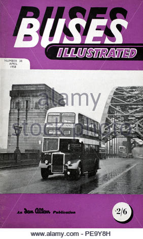 Les autobus illustré, vintage UK magazine mensuel à partir de 1958 Banque D'Images