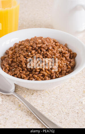 Riz Croustillant au chocolat céréales petit déjeuner Banque D'Images