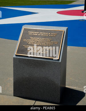 Air Park à Moody AFB était dédié au président George W. Bush qui était un pilote de formation à Moody 1968-1969. Banque D'Images