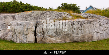 PEGGY'S COVE, Nouvelle-Écosse, Canada - Fishermen's Monument, par artitst William E. deGarthe. Banque D'Images