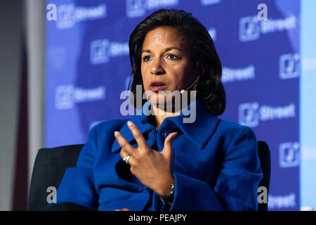 L'ambassadeur Susan Rice, ancien conseiller à la sécurité nationale pour le président Barack Obama, s'exprimant lors de la Conférence nationale de la rue J à Washington, DC sur un Banque D'Images