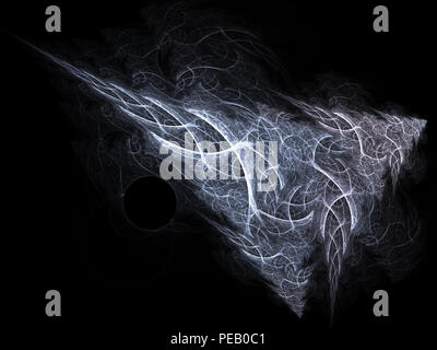 Un ordinateur abstrait moderne design fractales générées sur fond sombre. Texture couleur fractal résumé. Art numérique sous forme de résumé et couleurs. Abstract Banque D'Images