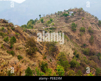 Dans le village de Kot Tulla Tallas Des salon, rendu célèbre par Jim Corbett dans son livre Le Temple des Tigres, Kumaon Hills, Uttarakhand, Inde Banque D'Images