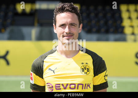 Dortmund, Allemagne. 10 août, 2018. Thomas Delaney (NE), Portrait, football 1. Bundesliga, le Borussia Dortmund (NE), appuyez sur date 10.08.2018 à Dortmund/Allemagne. ¬ | Conditions de crédit dans le monde entier : dpa/Alamy Live News Banque D'Images