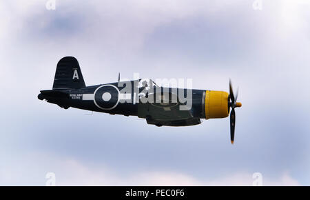 Le Vought F4U Corsair est un avion de chasse américain qui a servi principalement à la Seconde Guerre mondiale et la guerre de Corée. Banque D'Images