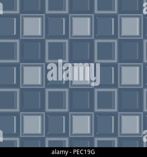 Verre de couleur carrés mozaic blue tile seamless vector pattern Illustration de Vecteur