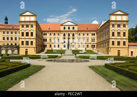 Château de Jaroměřice (Zámek Jaroměřice) connu comme le quartier bohème de Versailles à Jaroměřice nad Rokytnou dans Vysočina, République tchèque. Banque D'Images