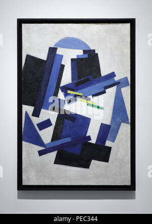 Peinture 'Composition' Non-objectif par l'avant-garde russe Olga Rozanova datées du peintre vers 1916 sur l'affichage à l'exposition au Centre Pompidou à Paris, France. L'exposition consacrée à l'avant-garde russe dans la région de Vitebsk (1918-1922) s'étend jusqu'au 16 juillet 2018. Banque D'Images