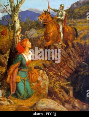 Arthur Hughes - Renversement de la Rusty Knight. Banque D'Images