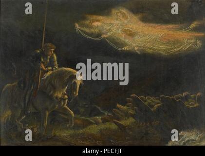 Arthur Hughes - Sir Galahad - La quête du Graal (étude). Banque D'Images