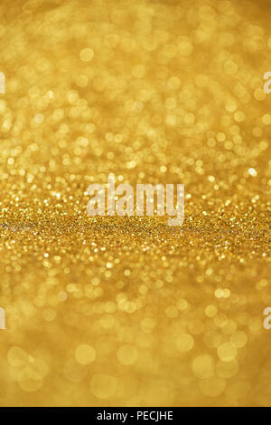 Bokeh background glitter Gold de feux Banque D'Images