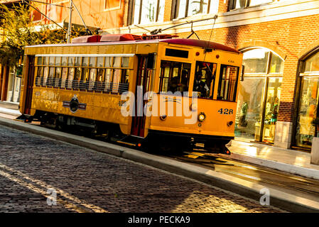 Ybor City Tampa Street Car Banque D'Images