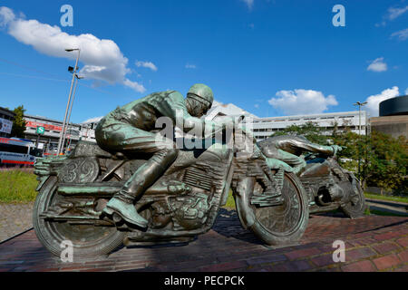 Denkmal AVUS Nordkurve, Messedamm, Westend, Charlottenburg, Berlin, Deutschland Banque D'Images