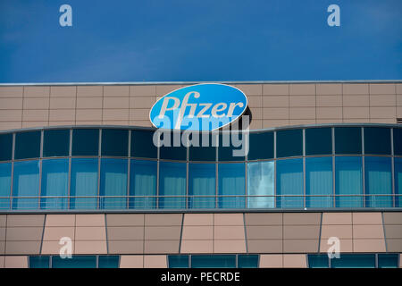 Pfizer, Potsdamer Platz, Tiergarten, Mitte, Berlin, Deutschland Banque D'Images