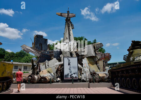 Flugzeuge, Museum fuer Militaergeschichte, Dien Bien Phu, Hanoi, Vietnam Banque D'Images