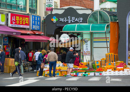 Marché Dongmun Ile de Jeju Corée du Sud Asie Détroit Banque D'Images