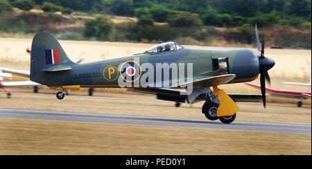 Le Hawker Sea Fury est un avion de chasse britannique conçu et fabriqué par Hawker.. Banque D'Images