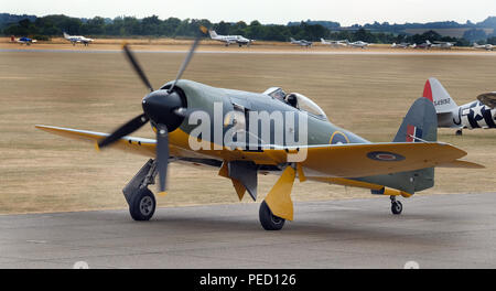 Le Hawker Sea Fury est un avion de chasse britannique conçu et fabriqué par Hawker.. Banque D'Images