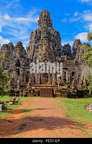 Entrer dans le complexe du temple Bayon, Siem Reap, Cambodge Banque D'Images